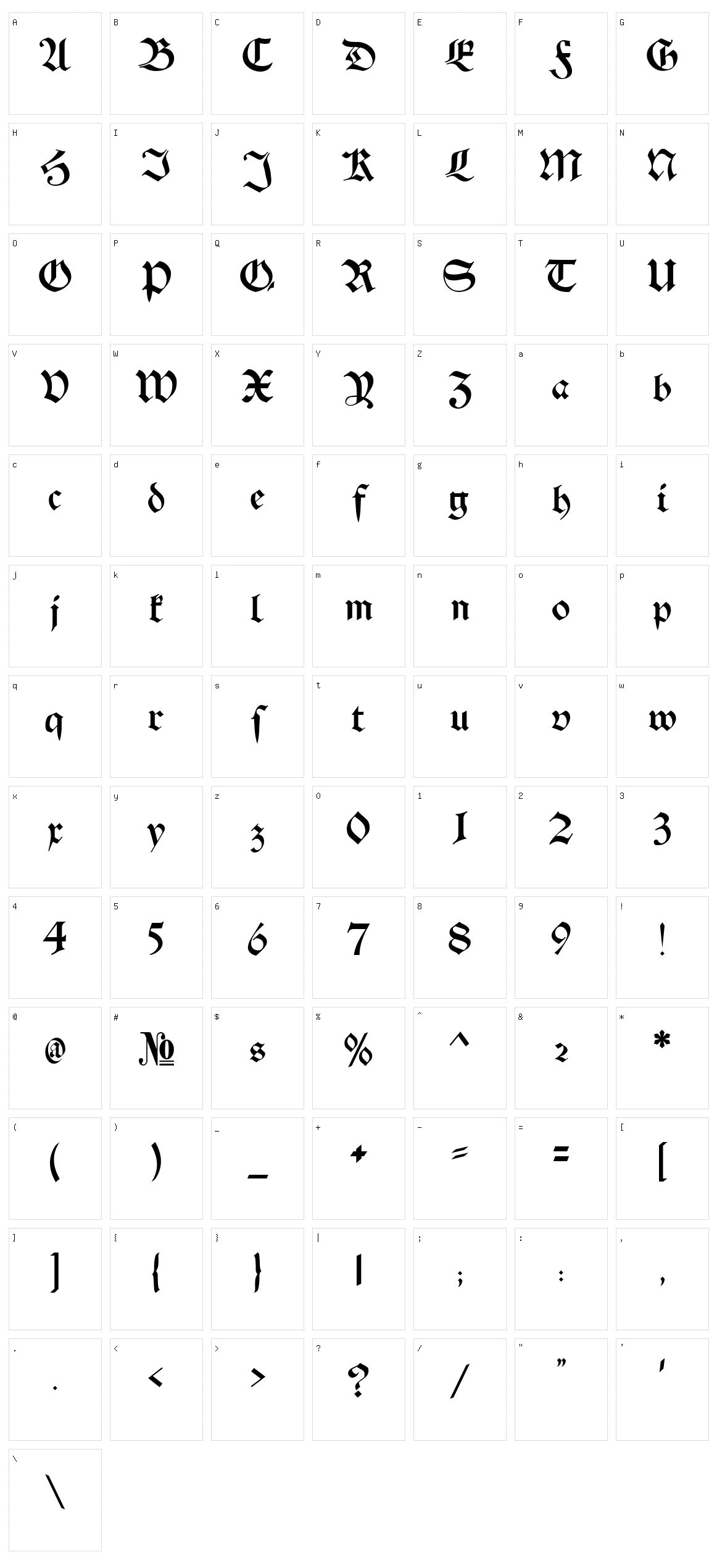 Schwaben Alt Character Set