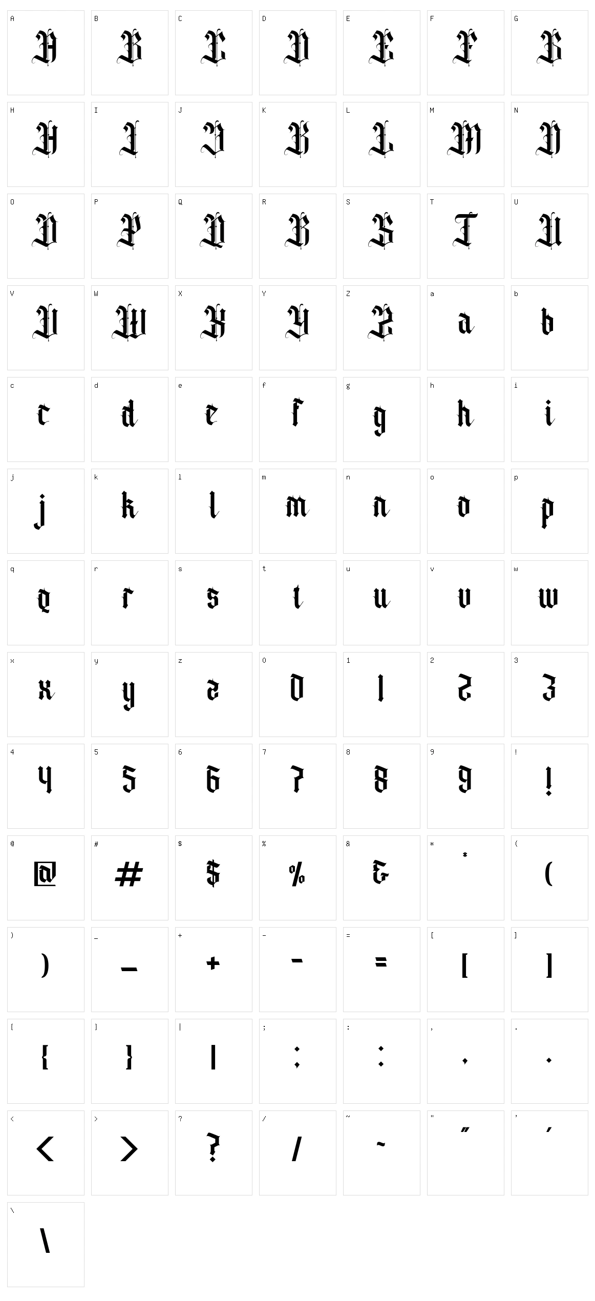 Silafejira Character Set