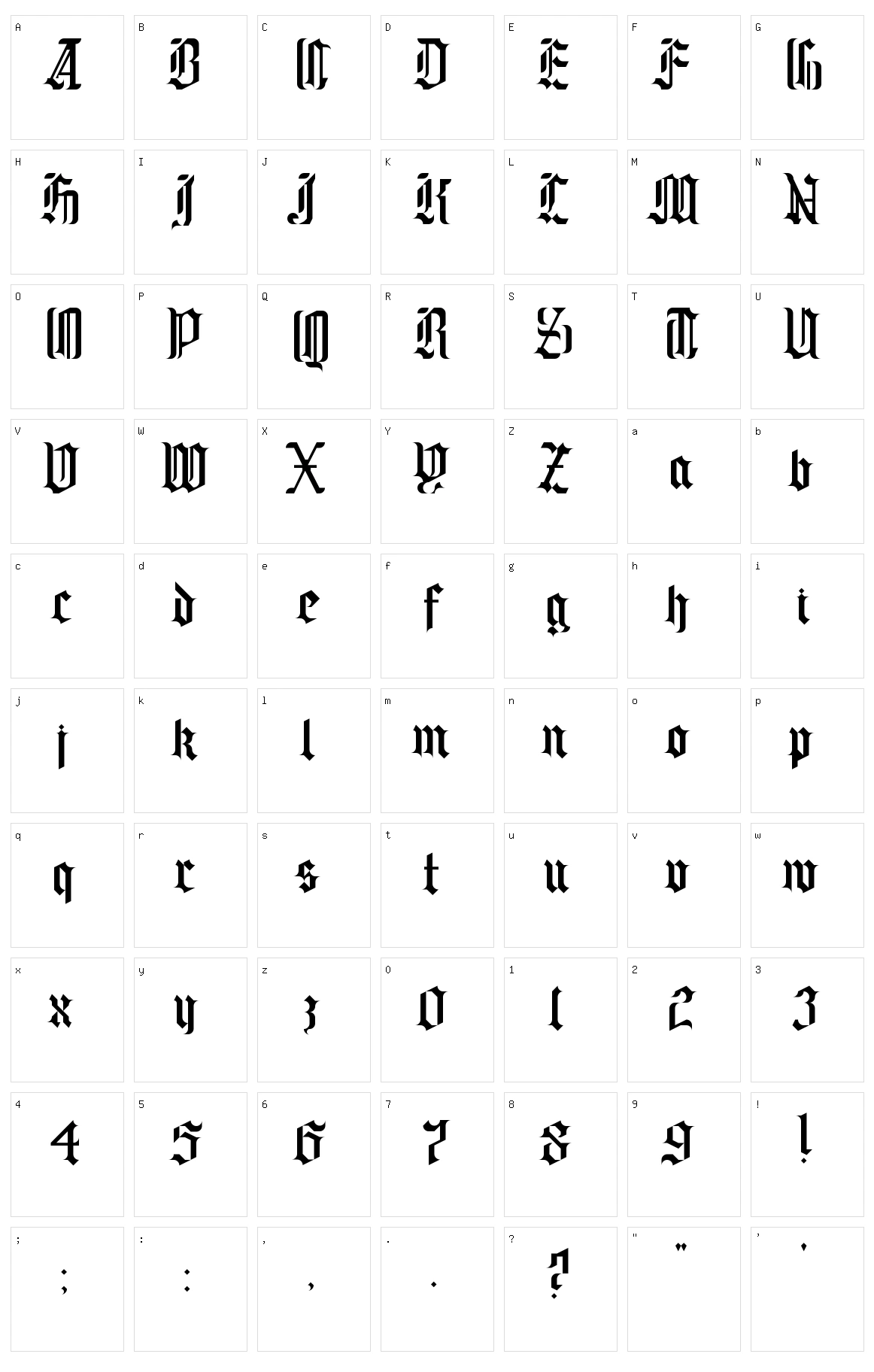 Soaring Pinnacles Character Set