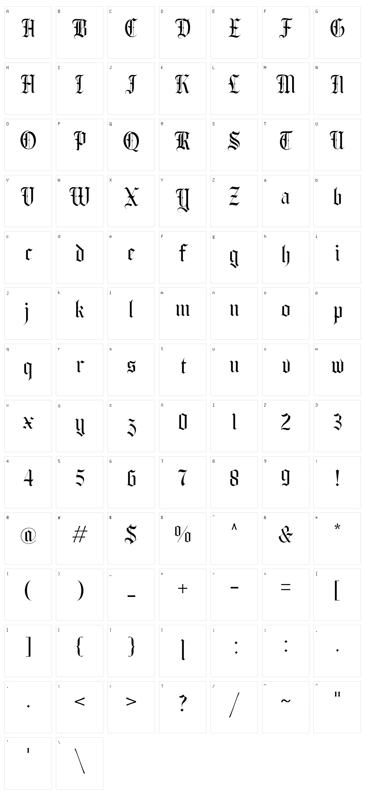 The Quality Brave Character Set