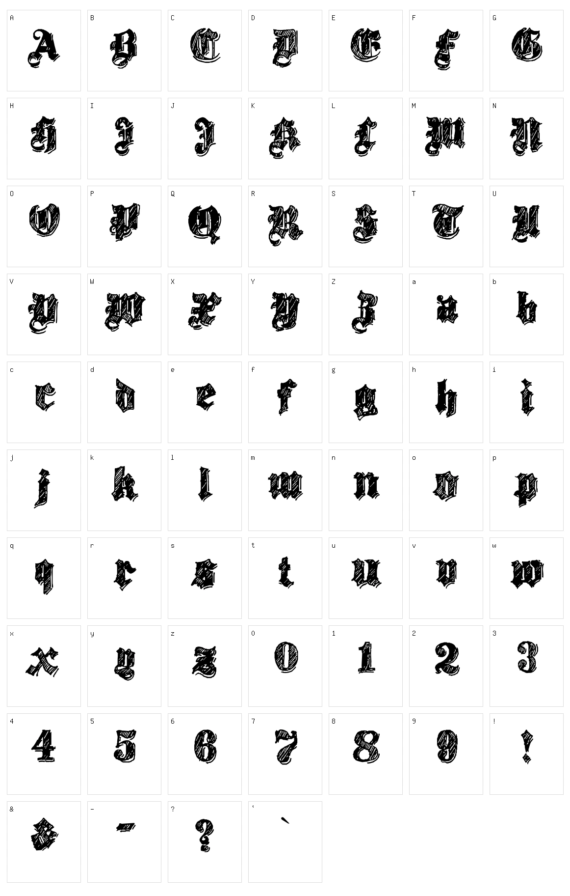 Twenty12 Character Set