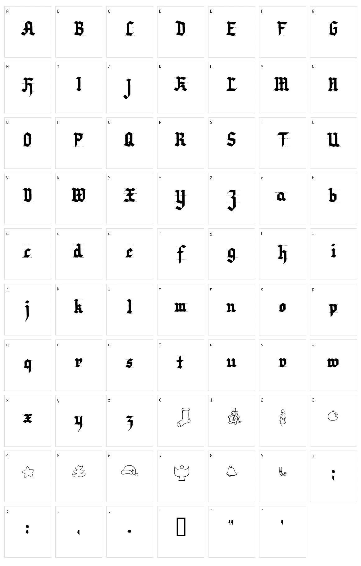 Very Christmess Character Set