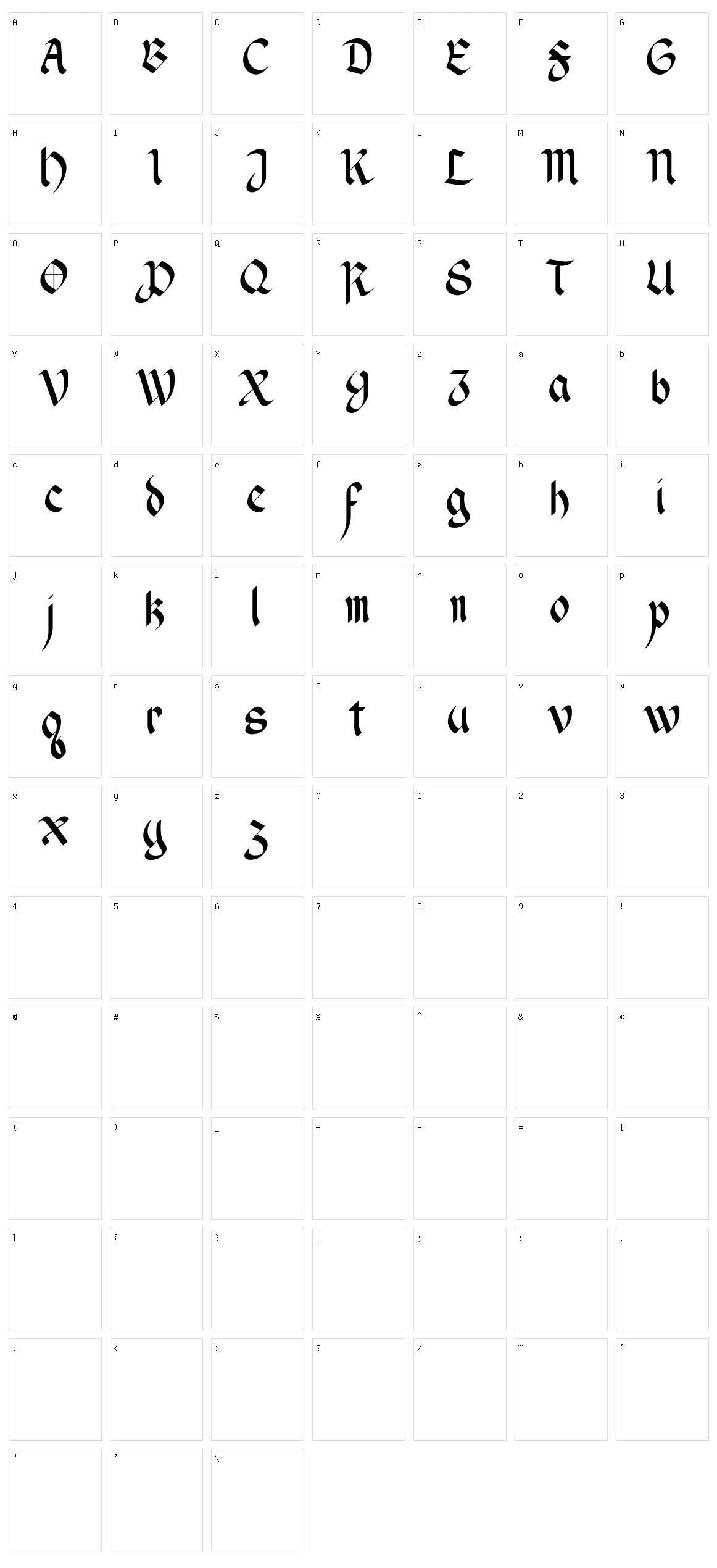 Wendell Character Set