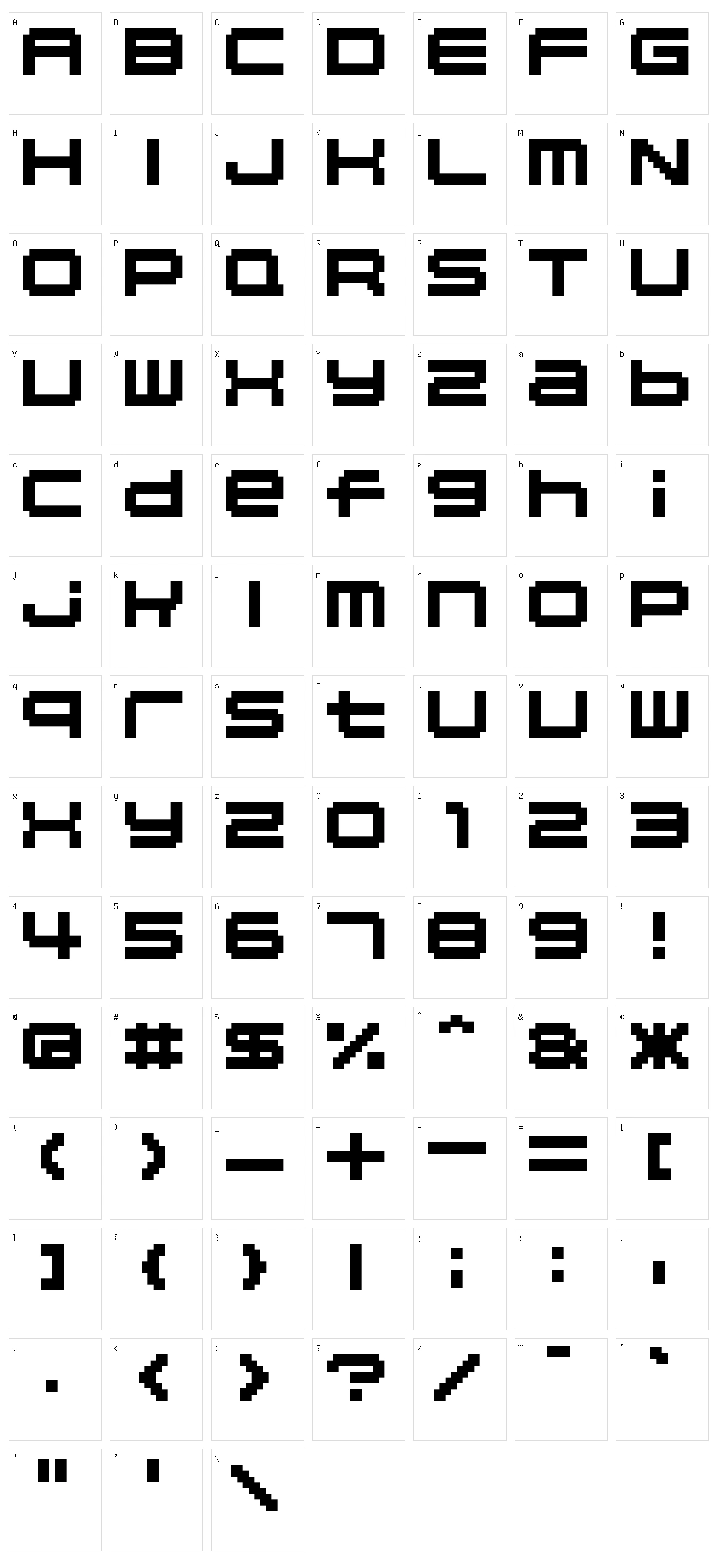 04b_20 Character Set