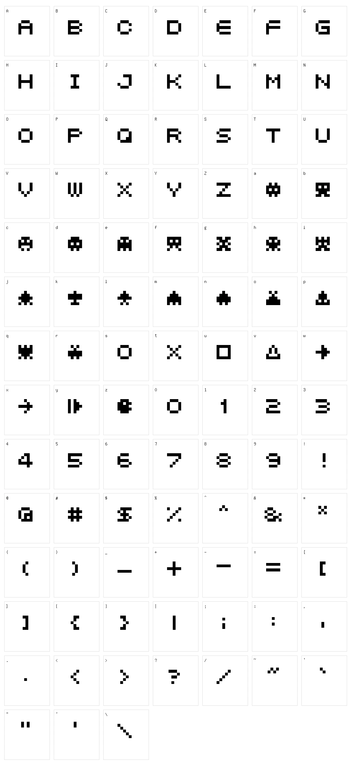 04b_21 Character Set