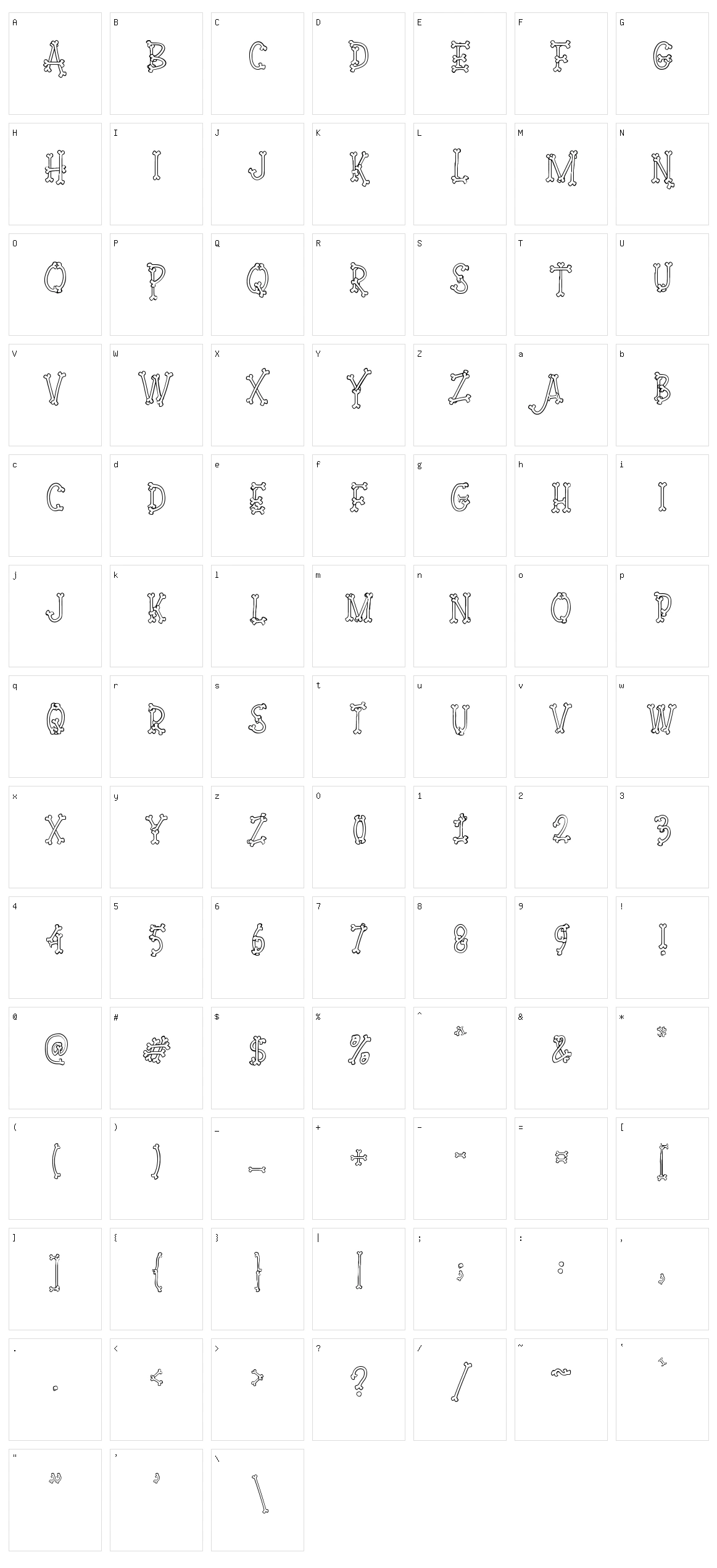 Skull Story Character Set