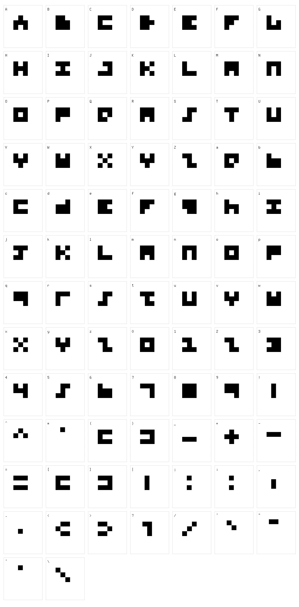 5Threezy Character Set