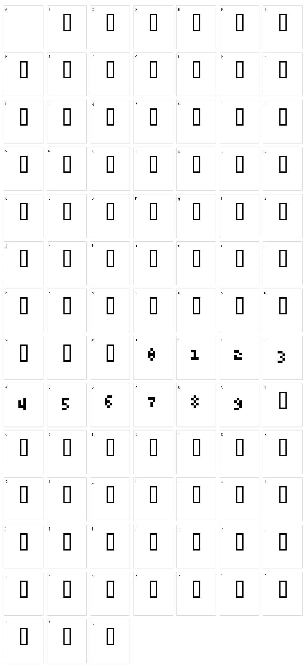 6px Character Set