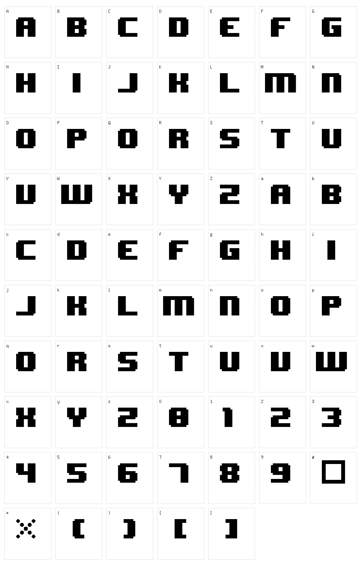 8 Bit Wonder Character Set