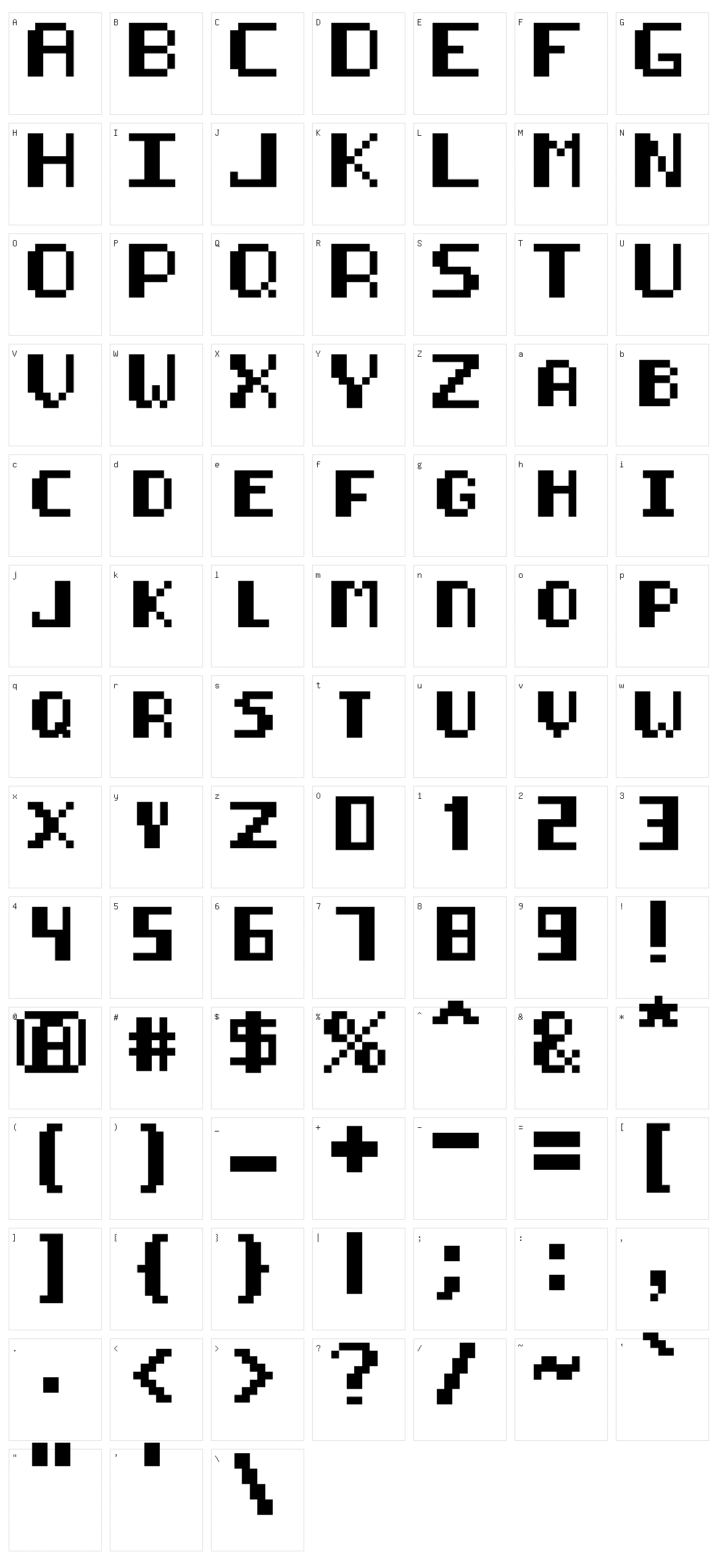 8-bit pusab Character Set