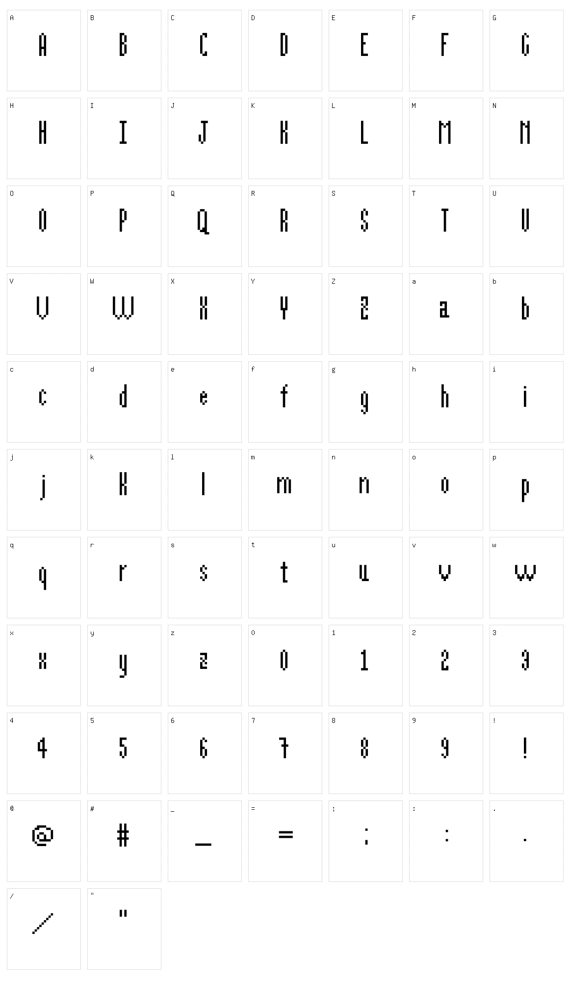 A little bit Character Set