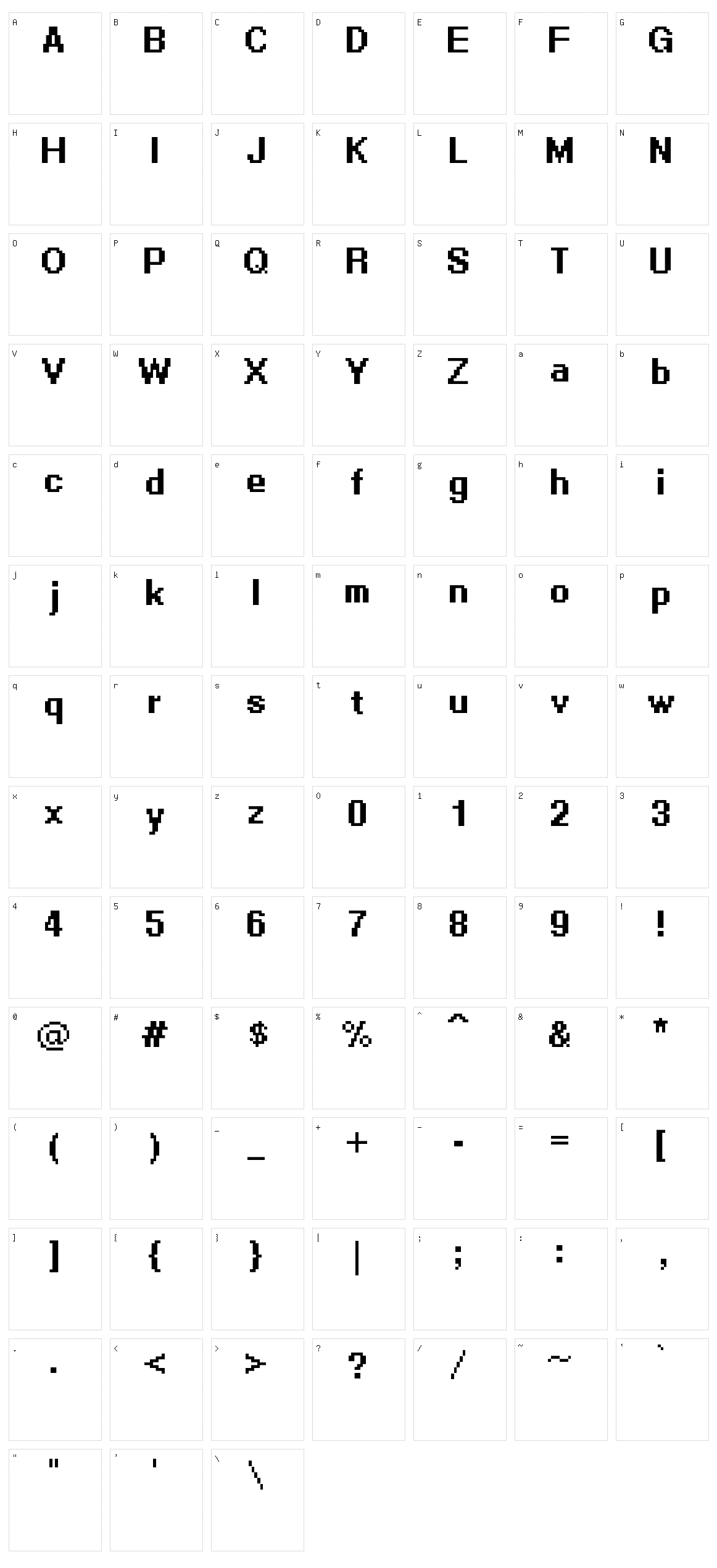 Aansa Character Set