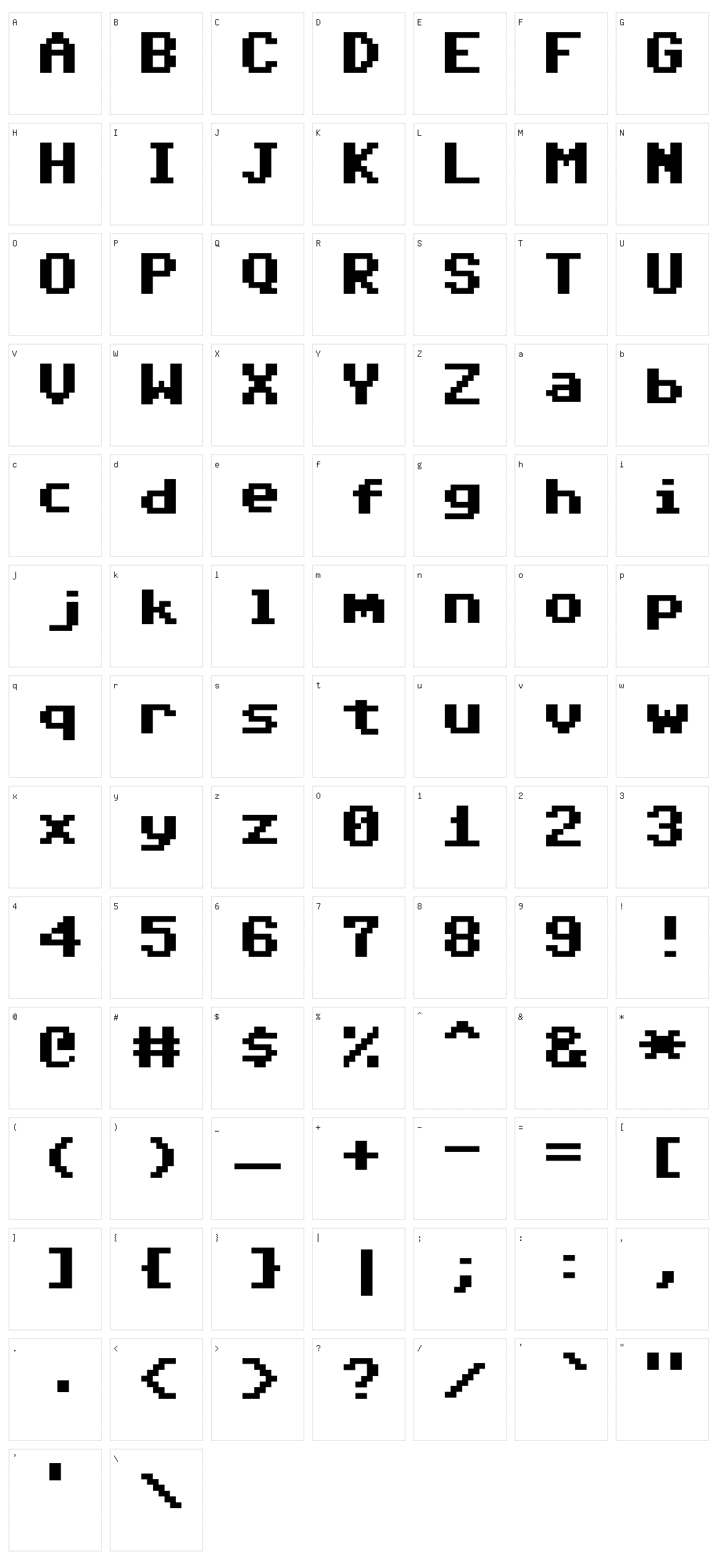 Adore 64 Character Set