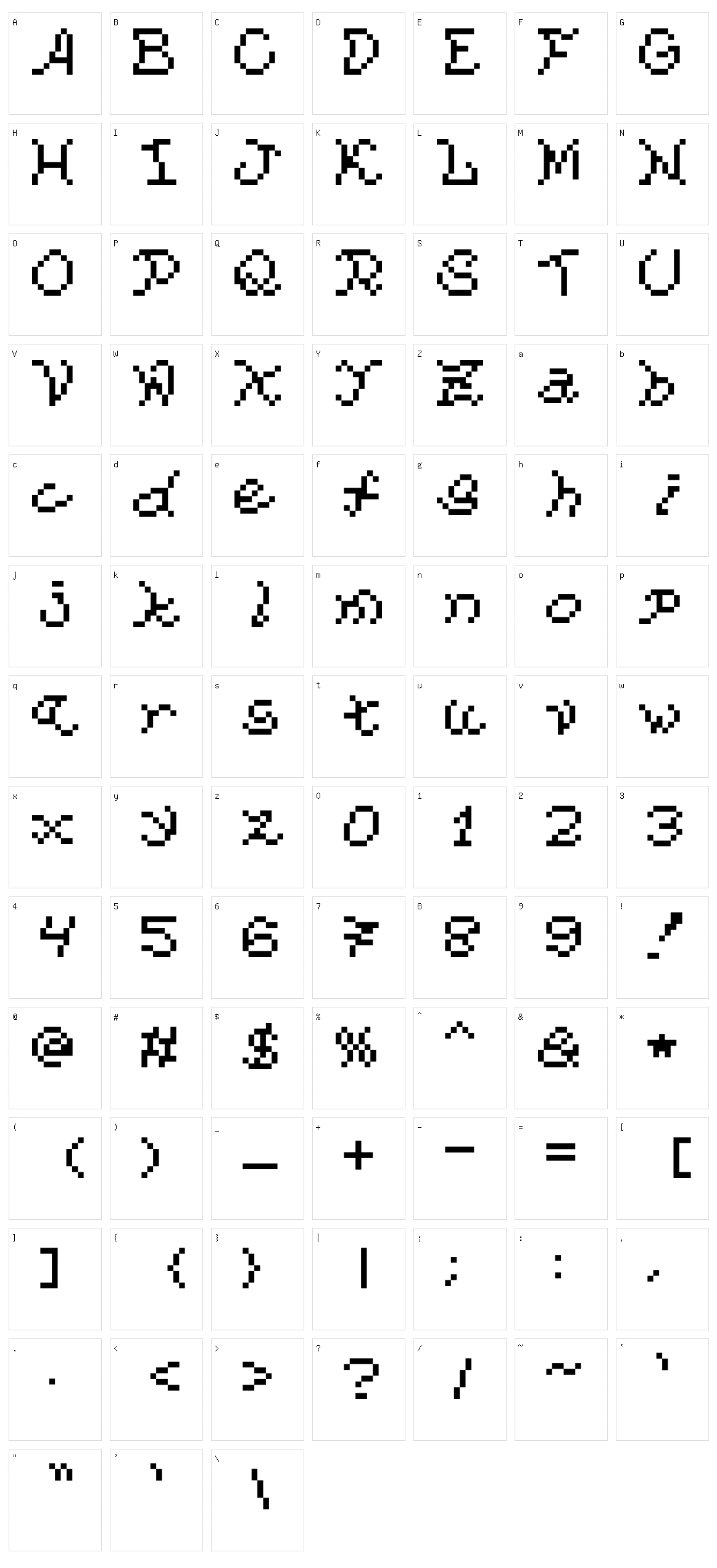 AdventurersScrib Character Set