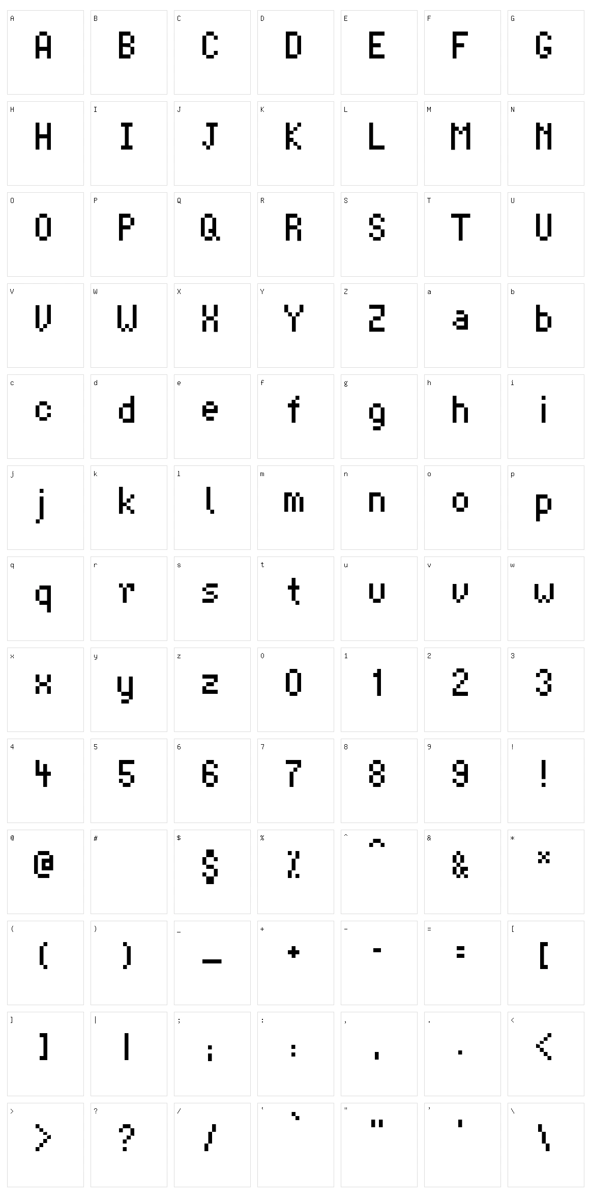 Advocut Character Set