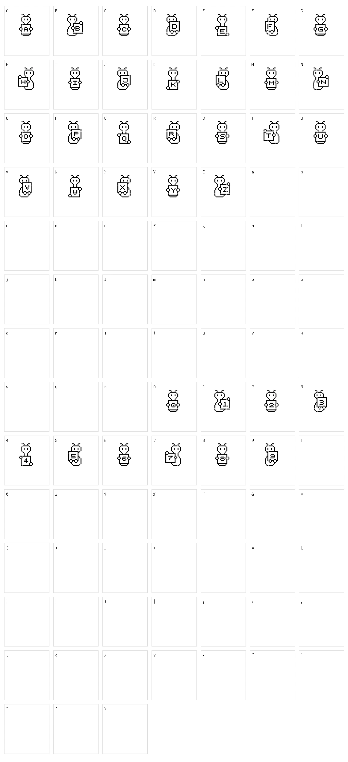 Alien ABC Character Set