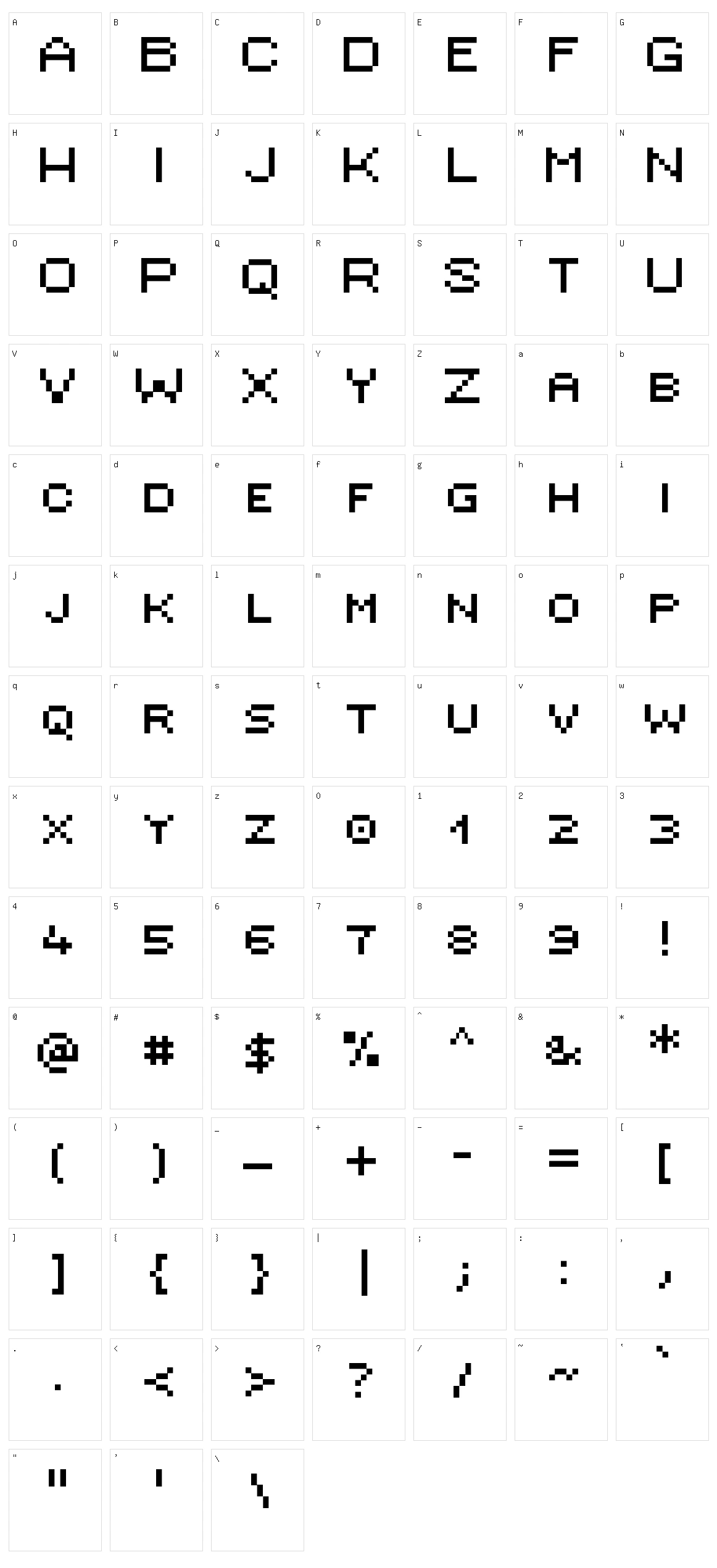 Ambitsek Character Set