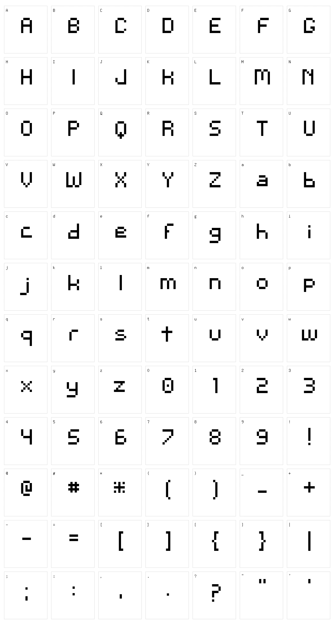 Andina Character Set