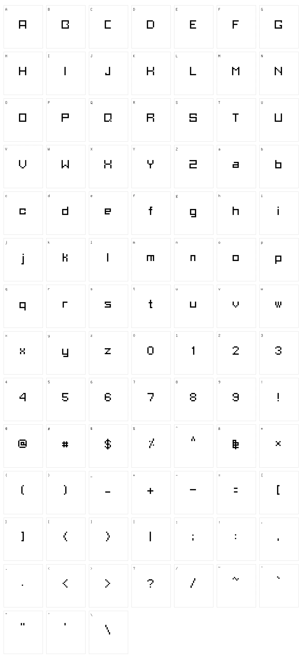 Asai Analogue Character Set