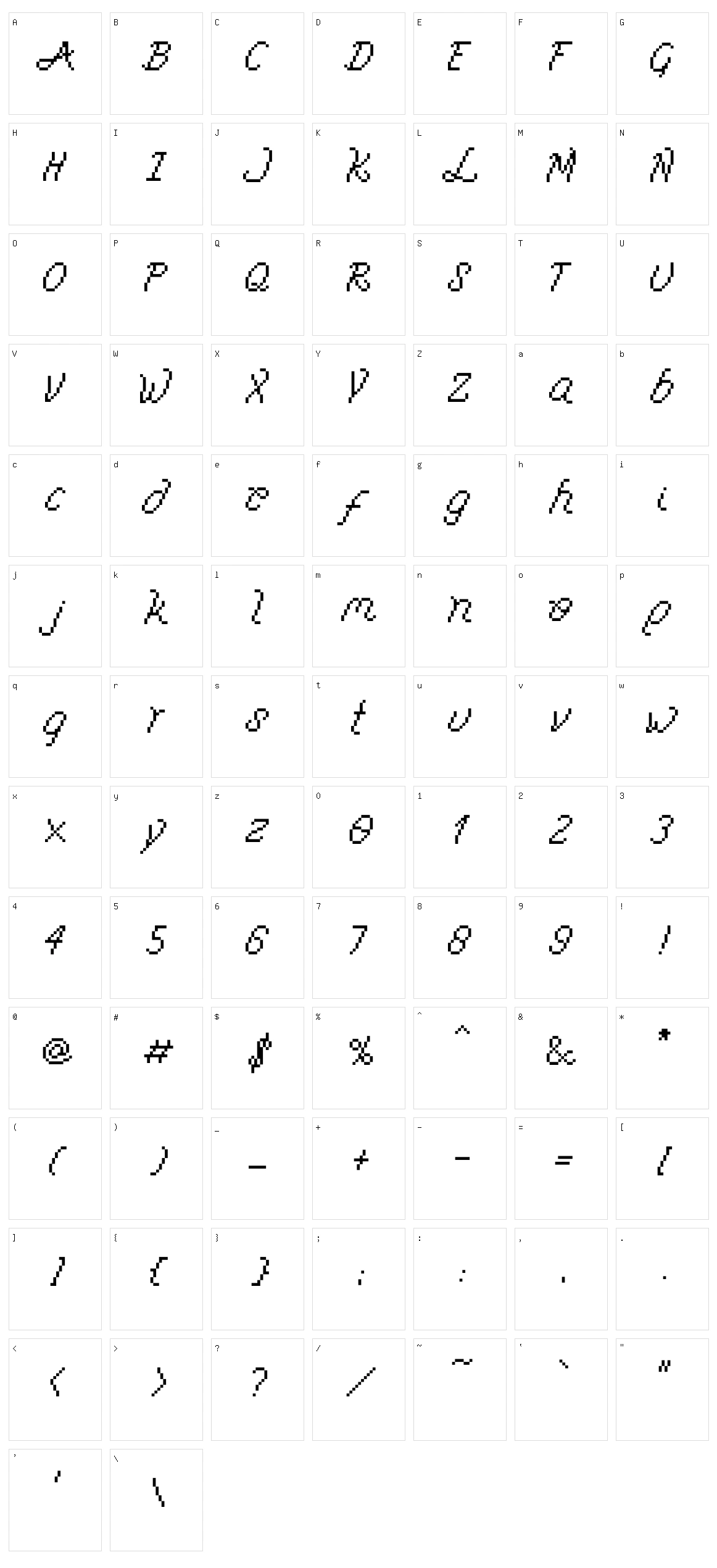 Astalemtim Character Set