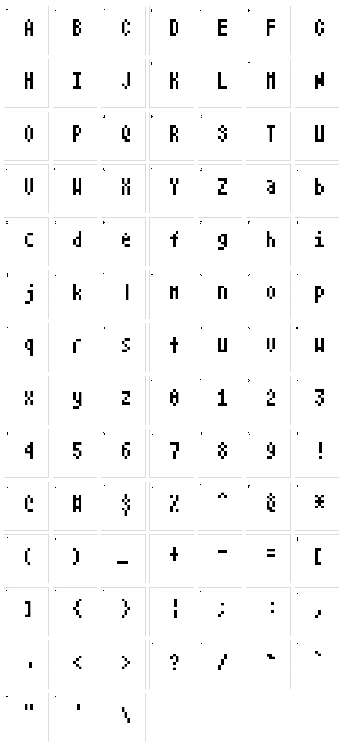 Atari Character Set
