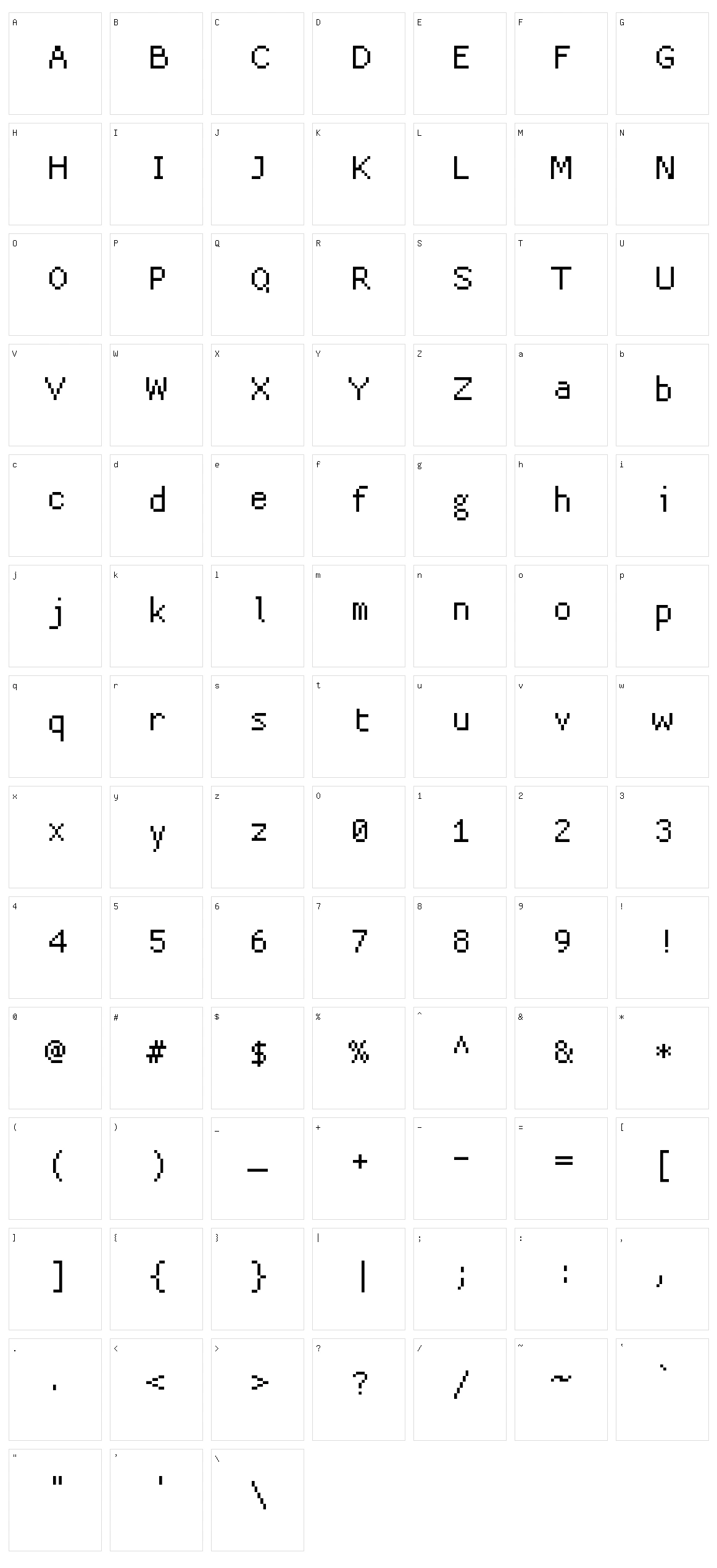Basis33 Character Set