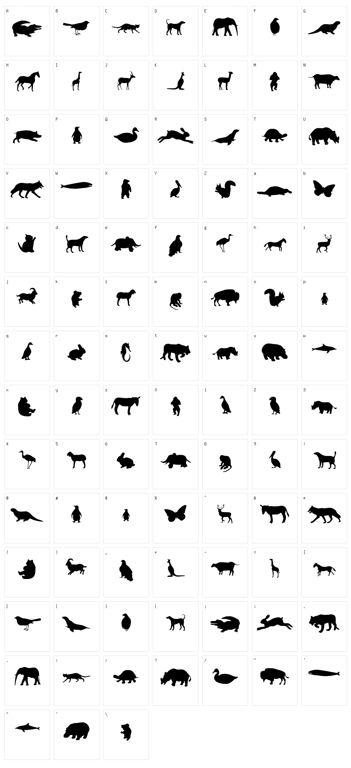 Animals Character Set