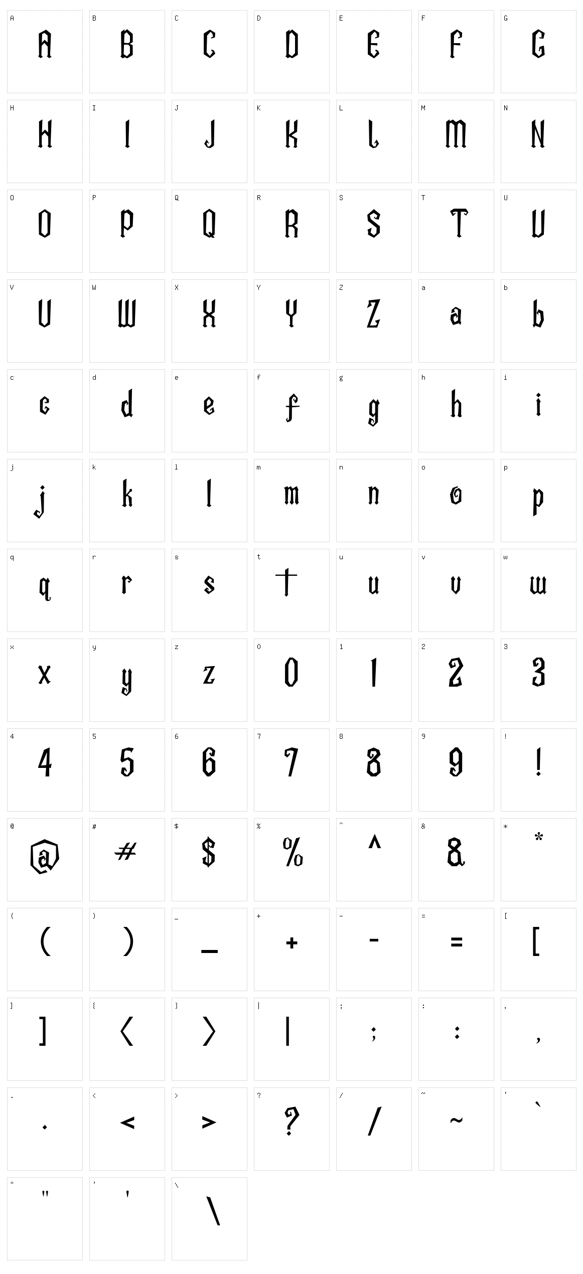 Nightmare Station Character Set