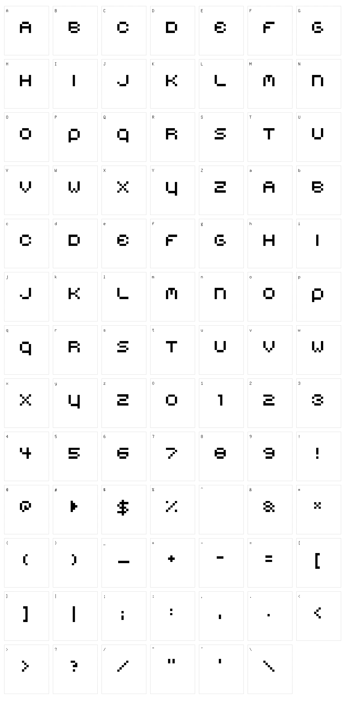 Belmongo Character Set