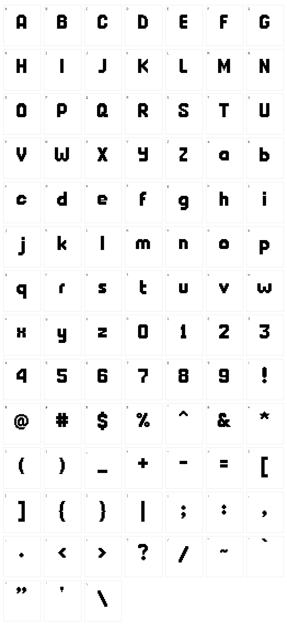 Big Apple 3PM Character Set