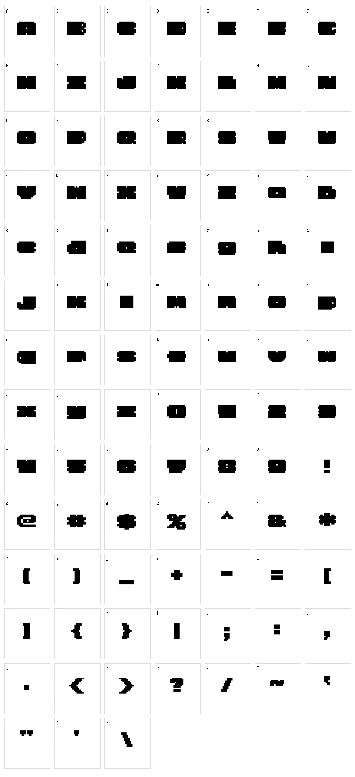 Big Fat Black Character Set