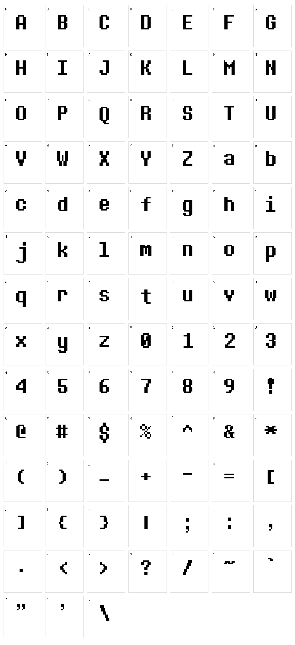 Big Shot Character Set