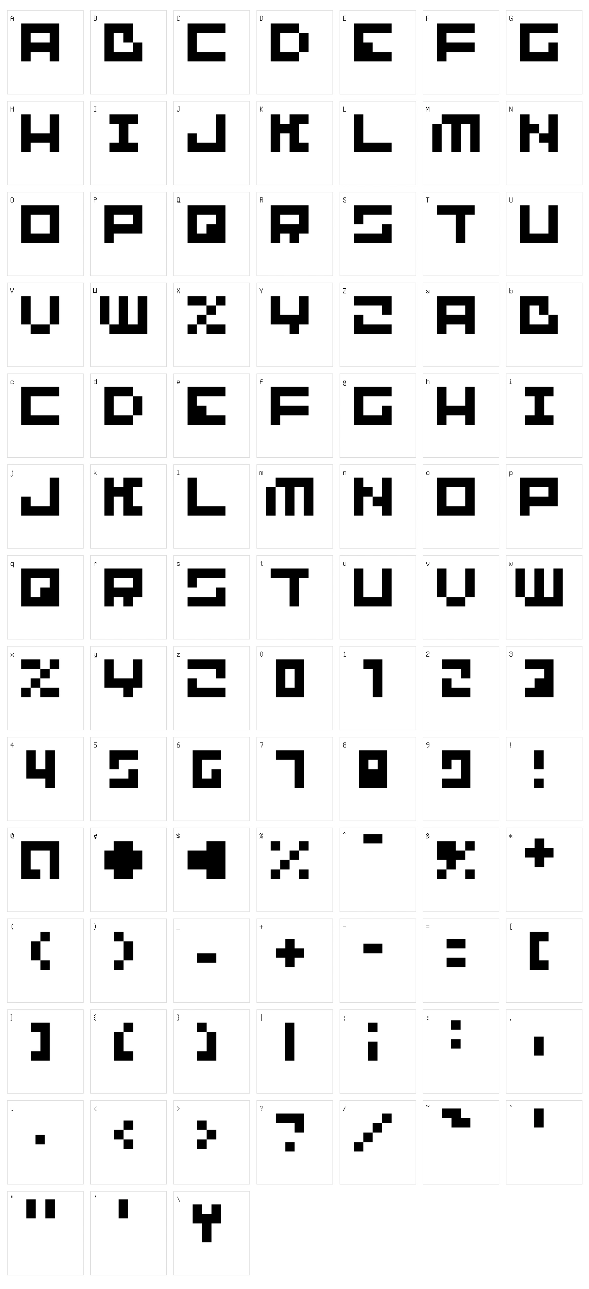 Bit-01: Cube 16 Remix Character Set