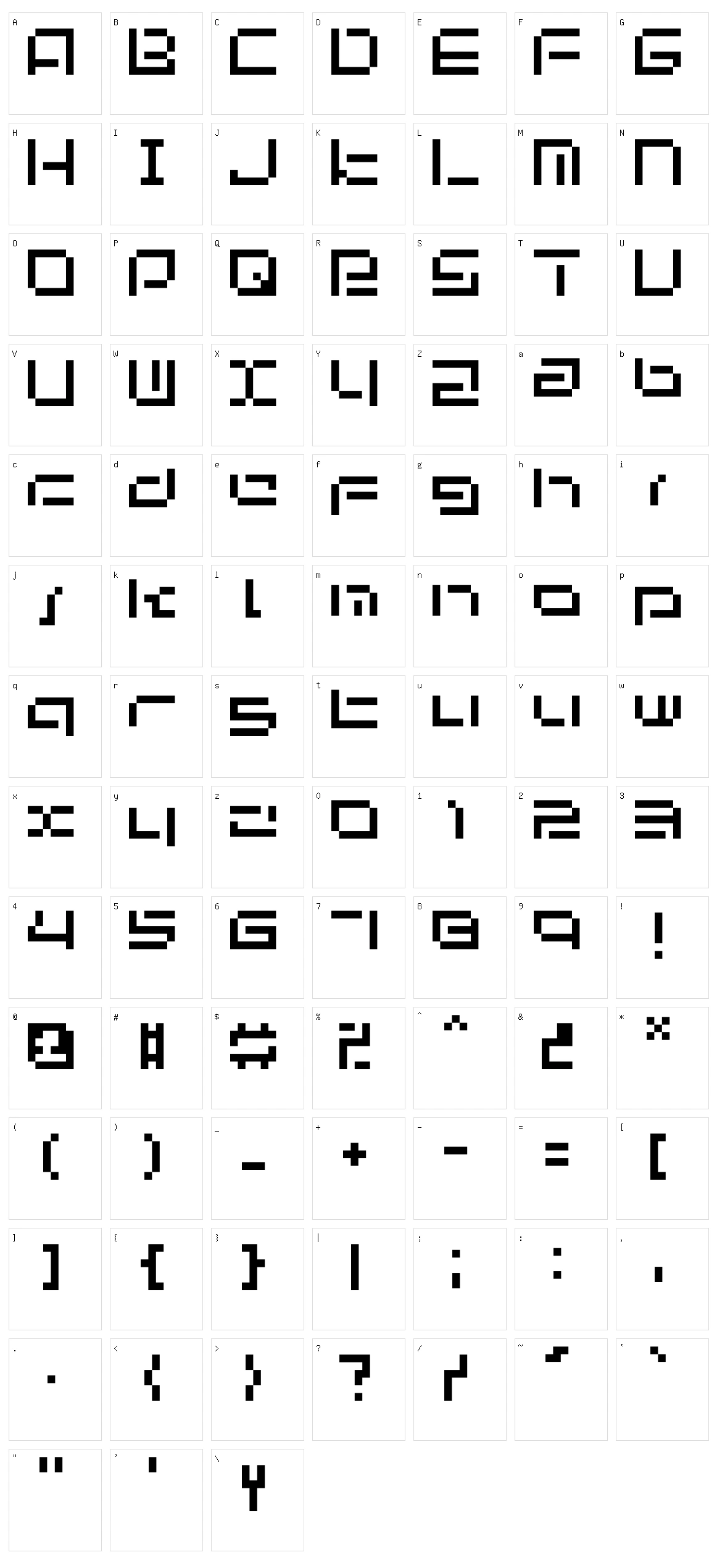 Bit-03: UrbanFluxer Character Set