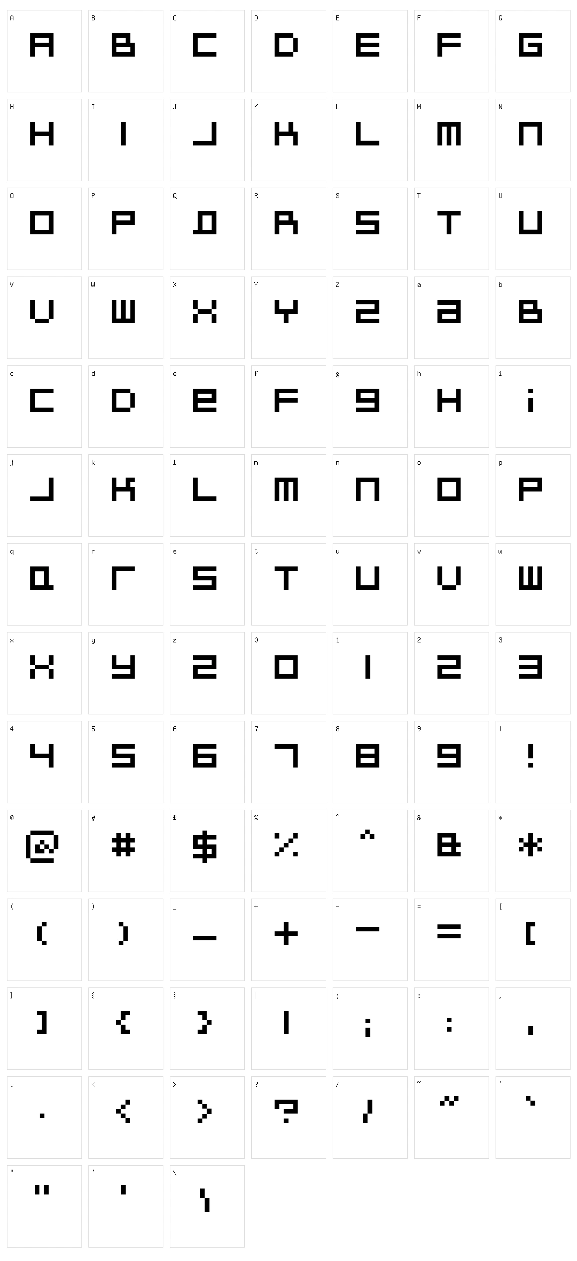 Bitdust Two Character Set