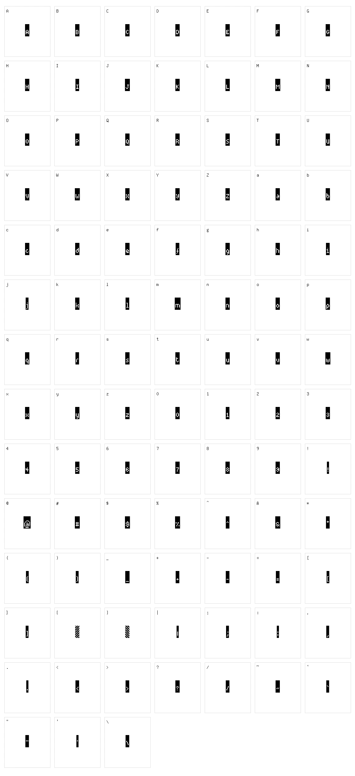 Black Label Pixel Character Set