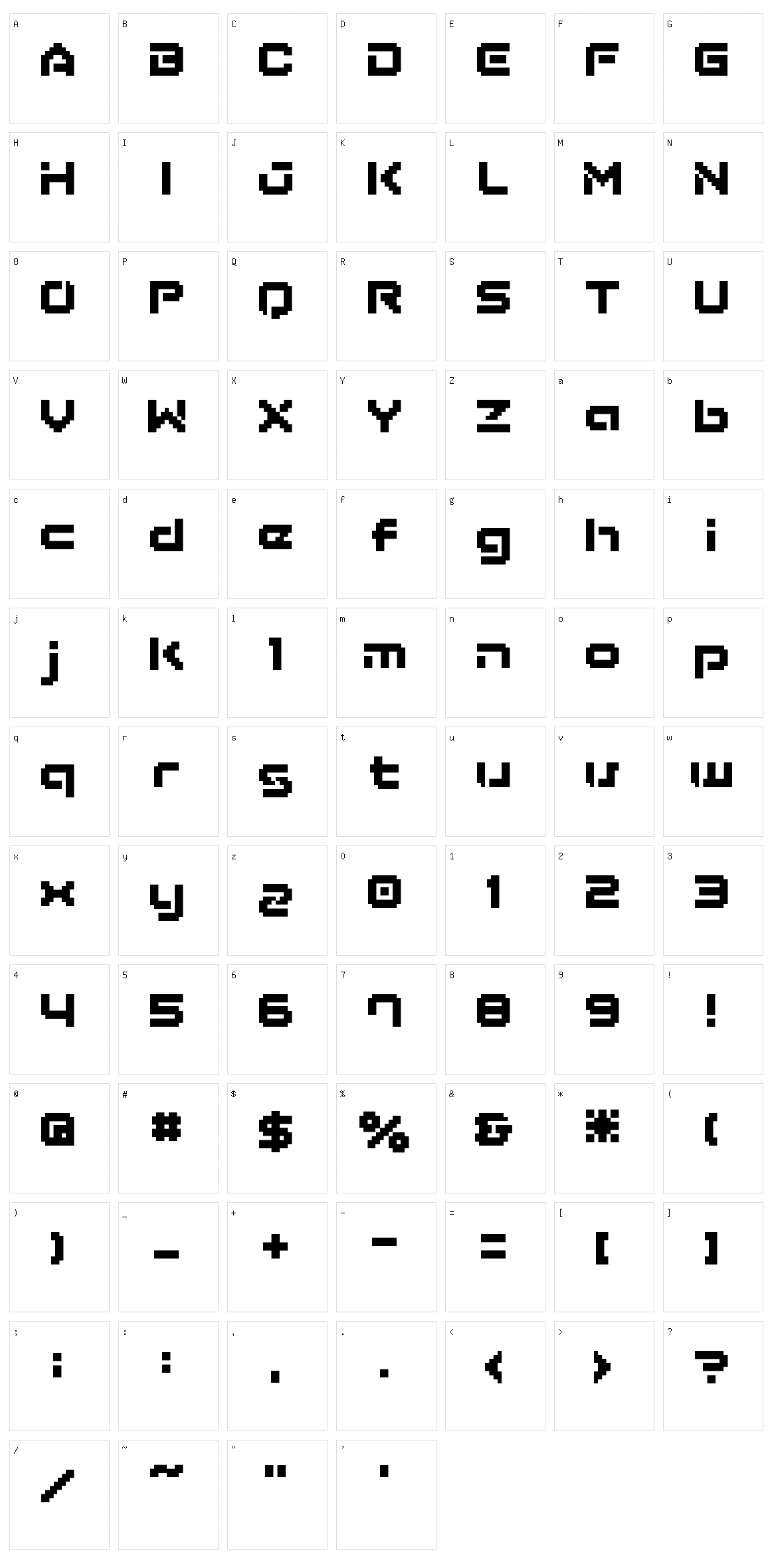 BM Army Character Set