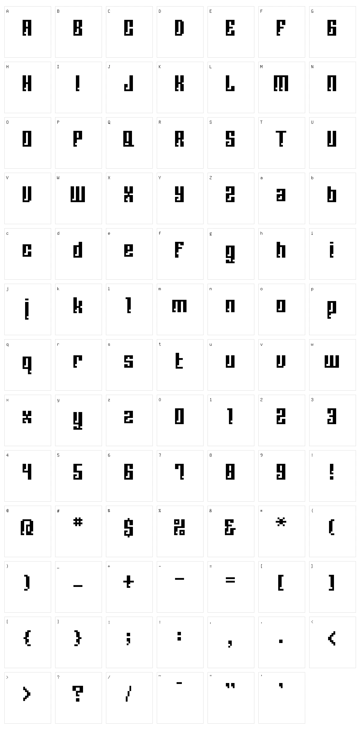 BM Corrode Character Set