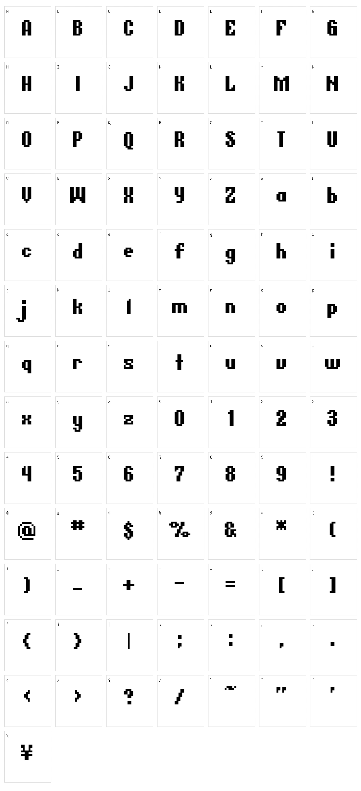 BM Germar Character Set