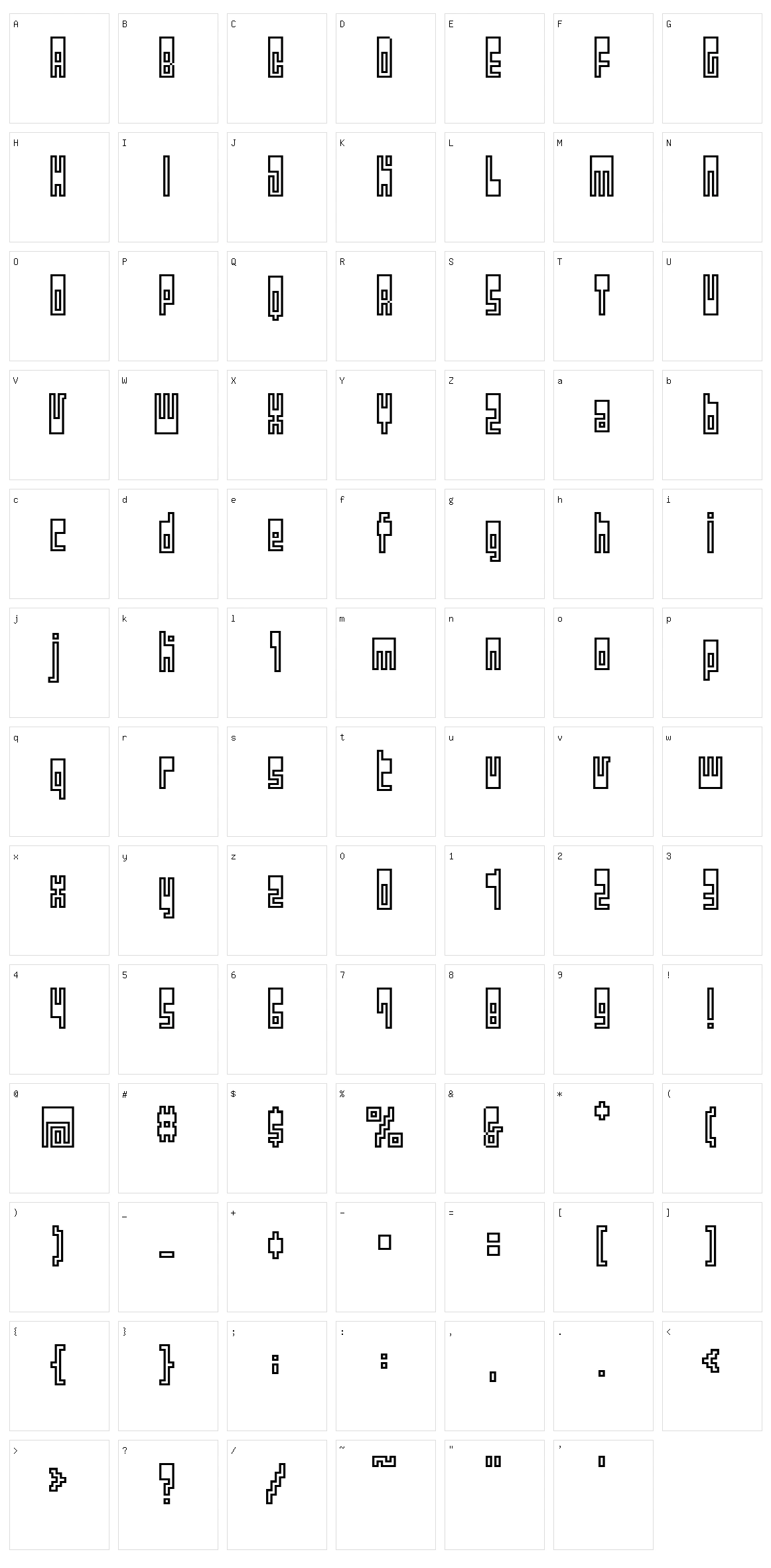 BM Utopia Character Set