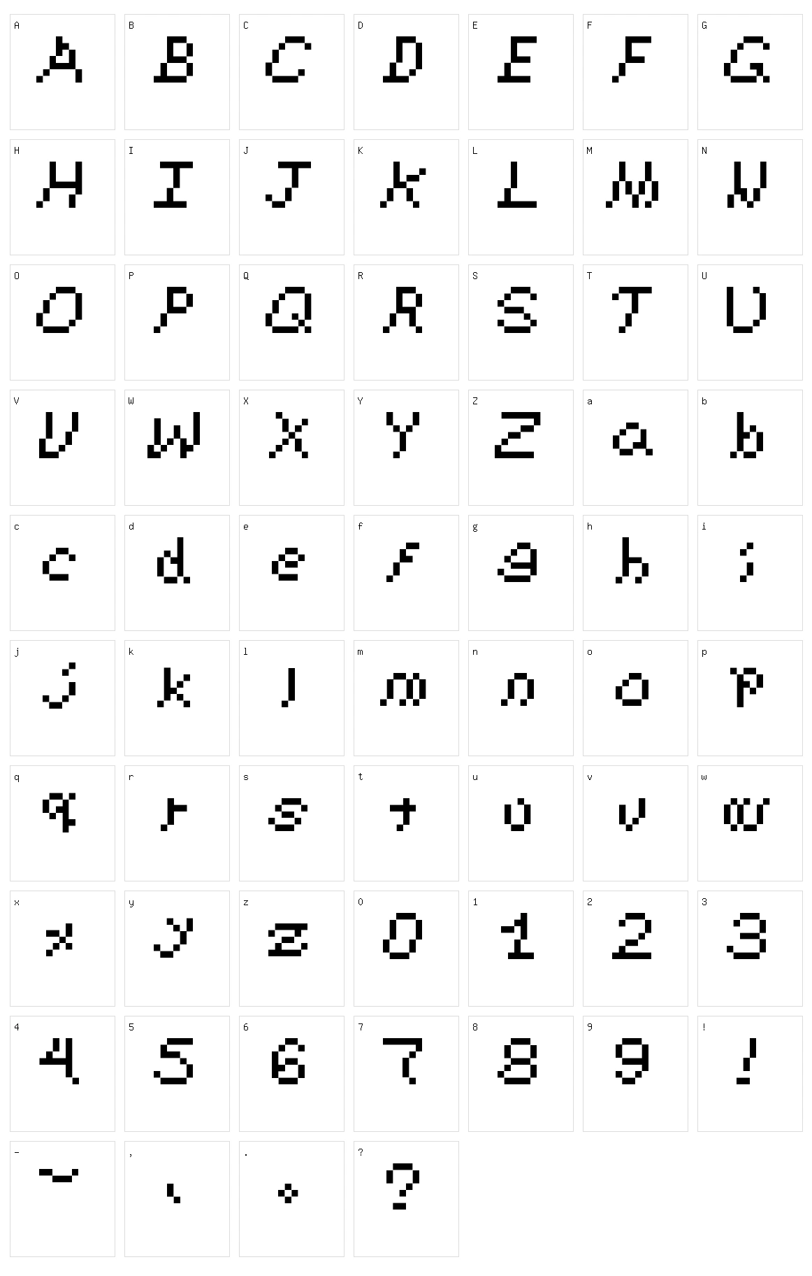 Bonni Africa Character Set