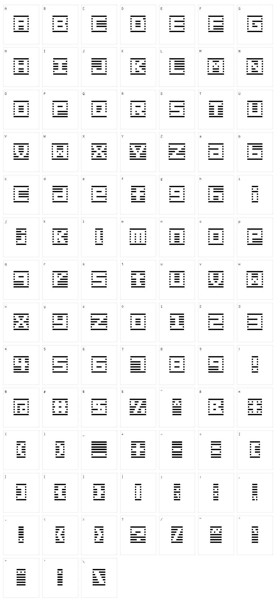 Border 7 Character Set