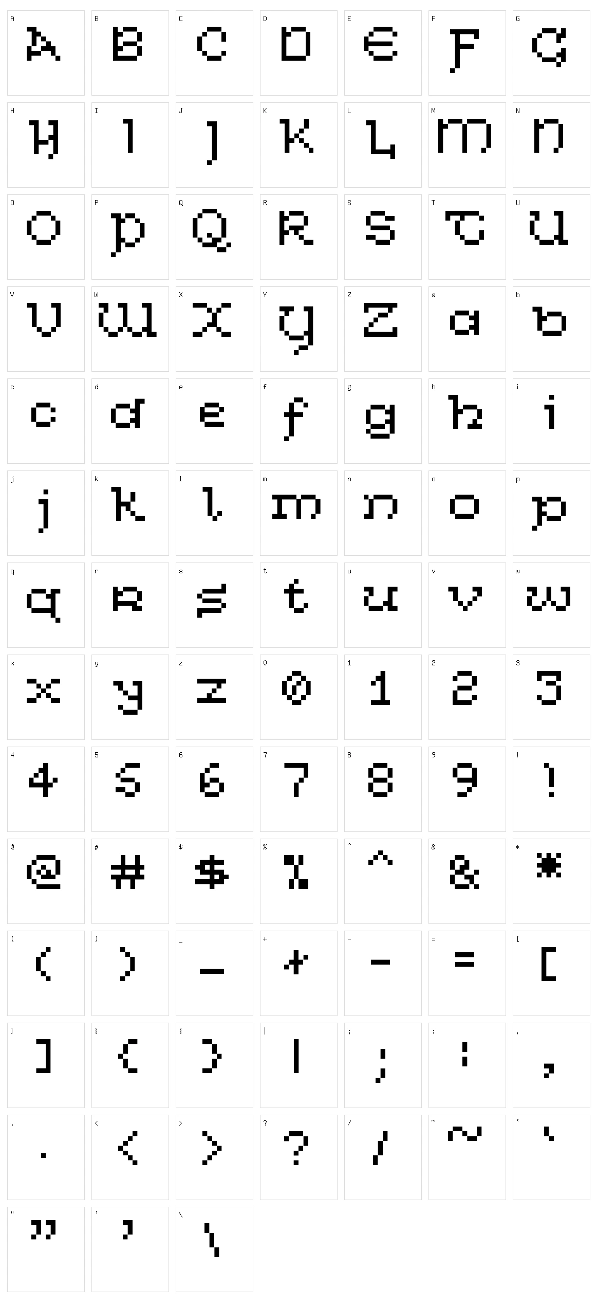 Celtic Bit Character Set