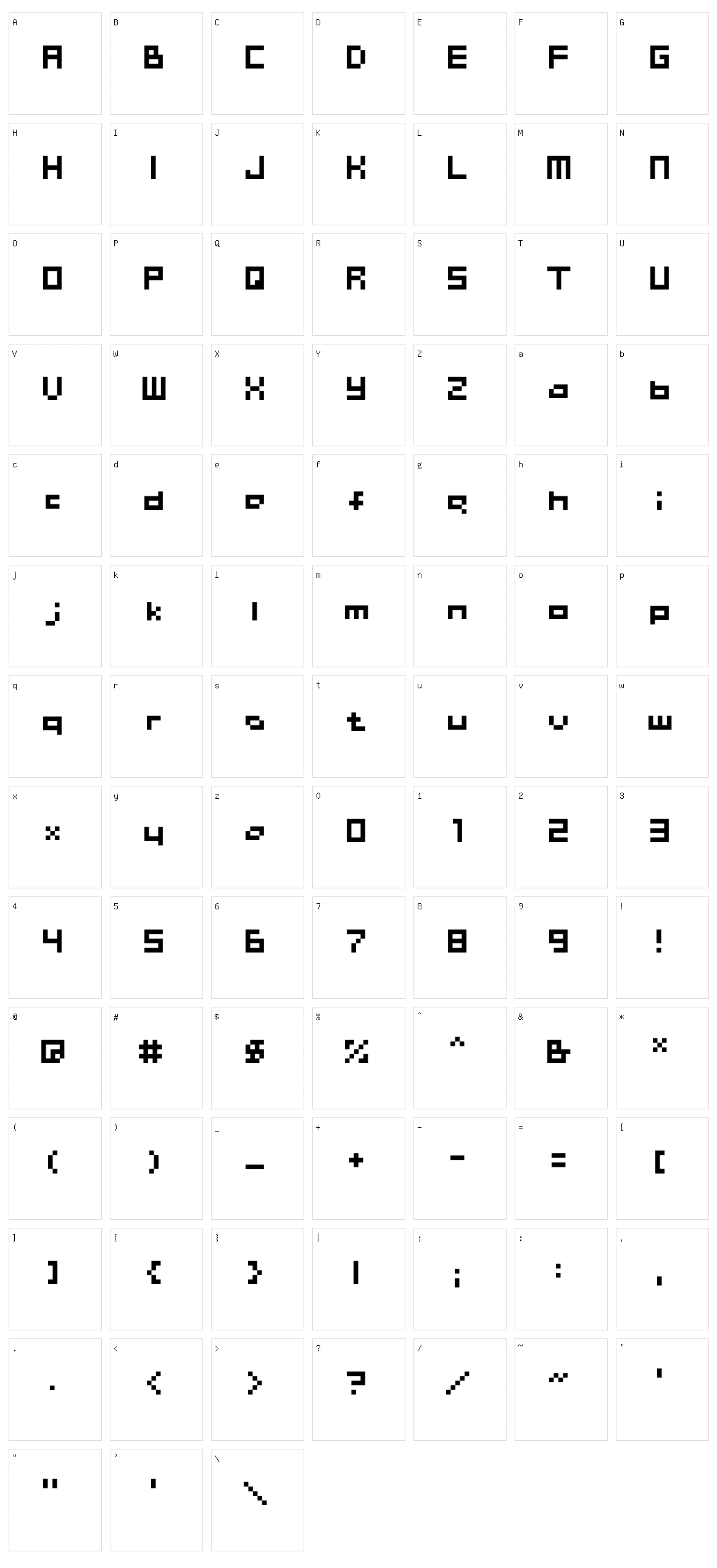 Chainreact Block Boxter Character Set