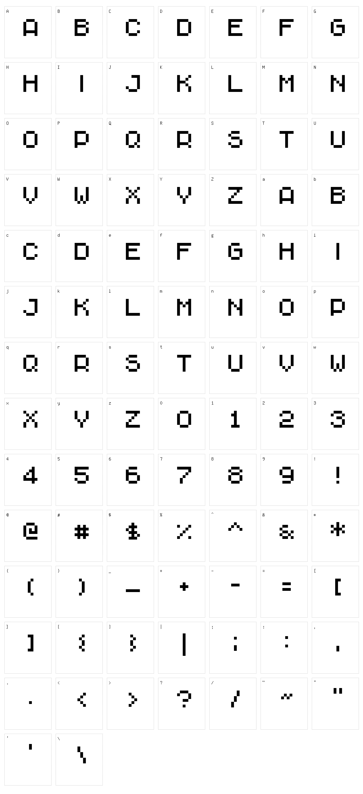 Chava Character Set
