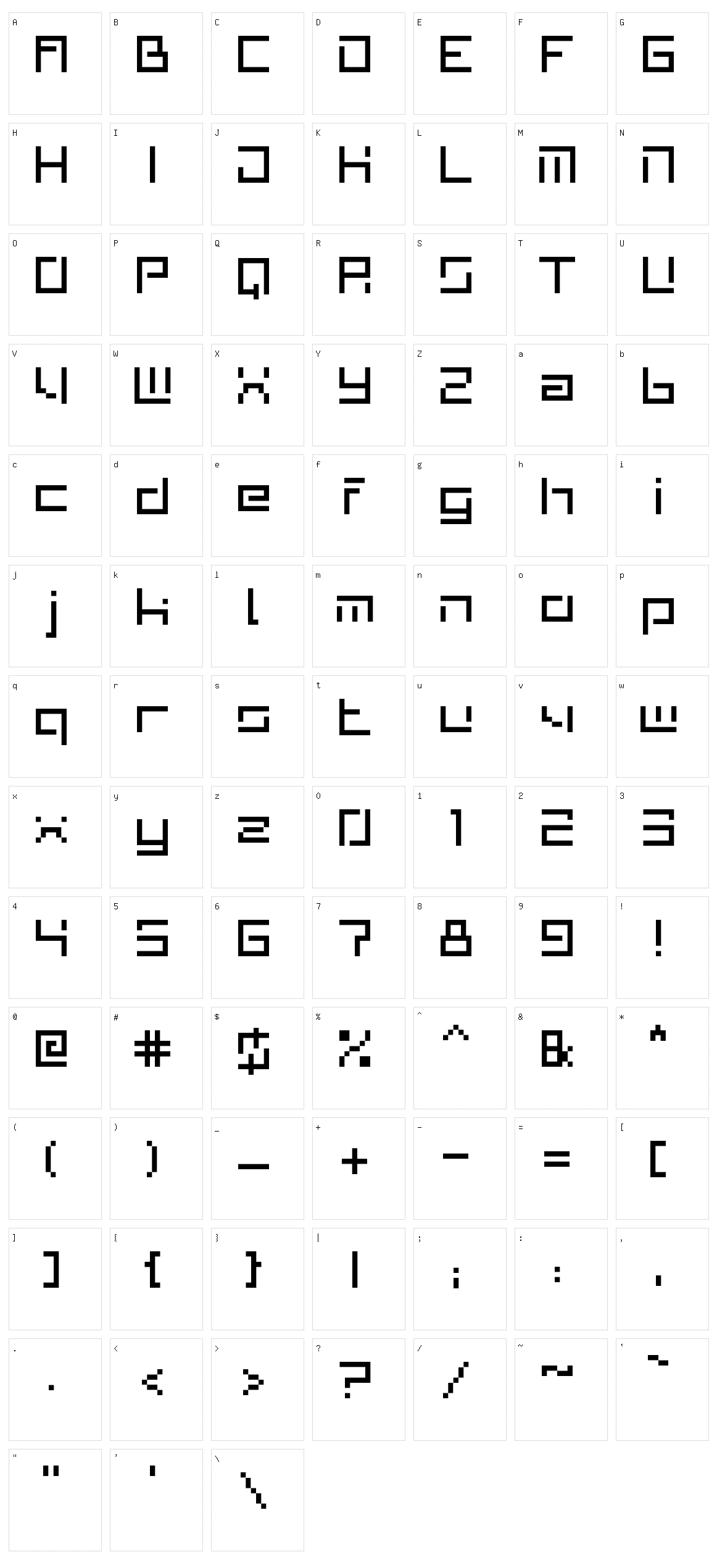 Checker_MC Designs 1996 Character Set