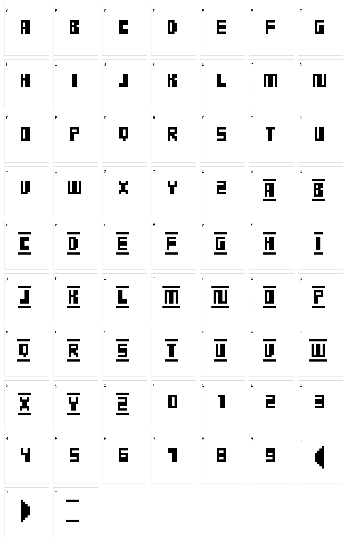 China French Character Set