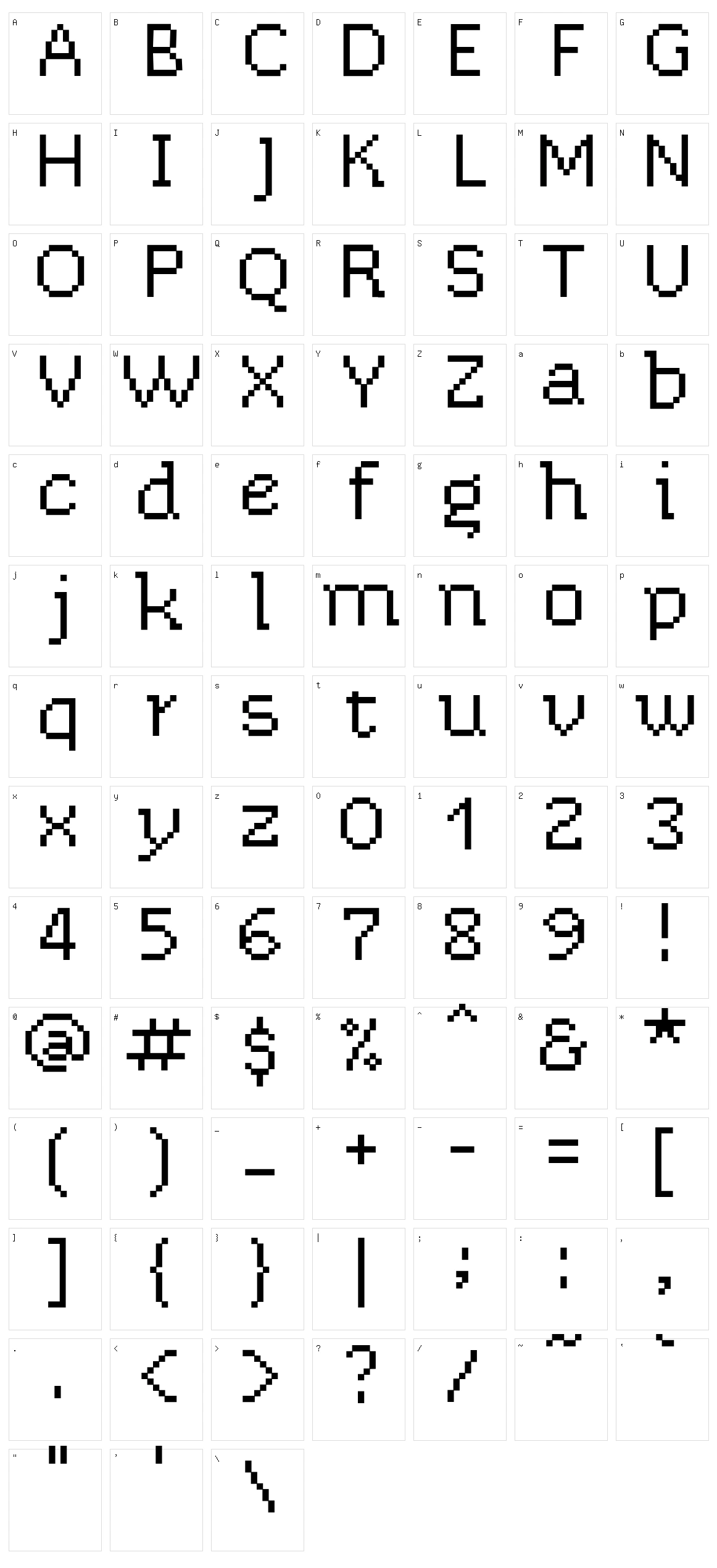 Chixat 8 Character Set