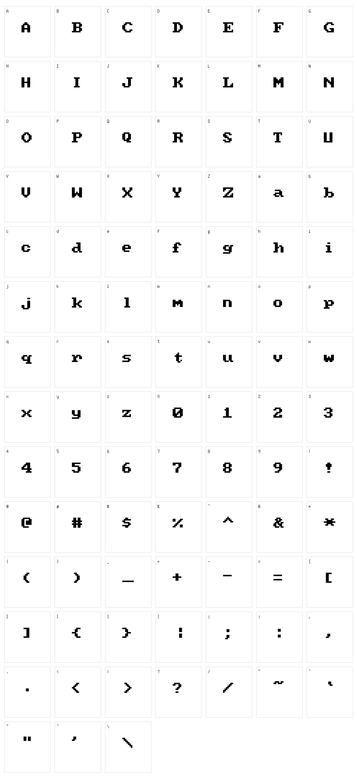 Classic Character Set