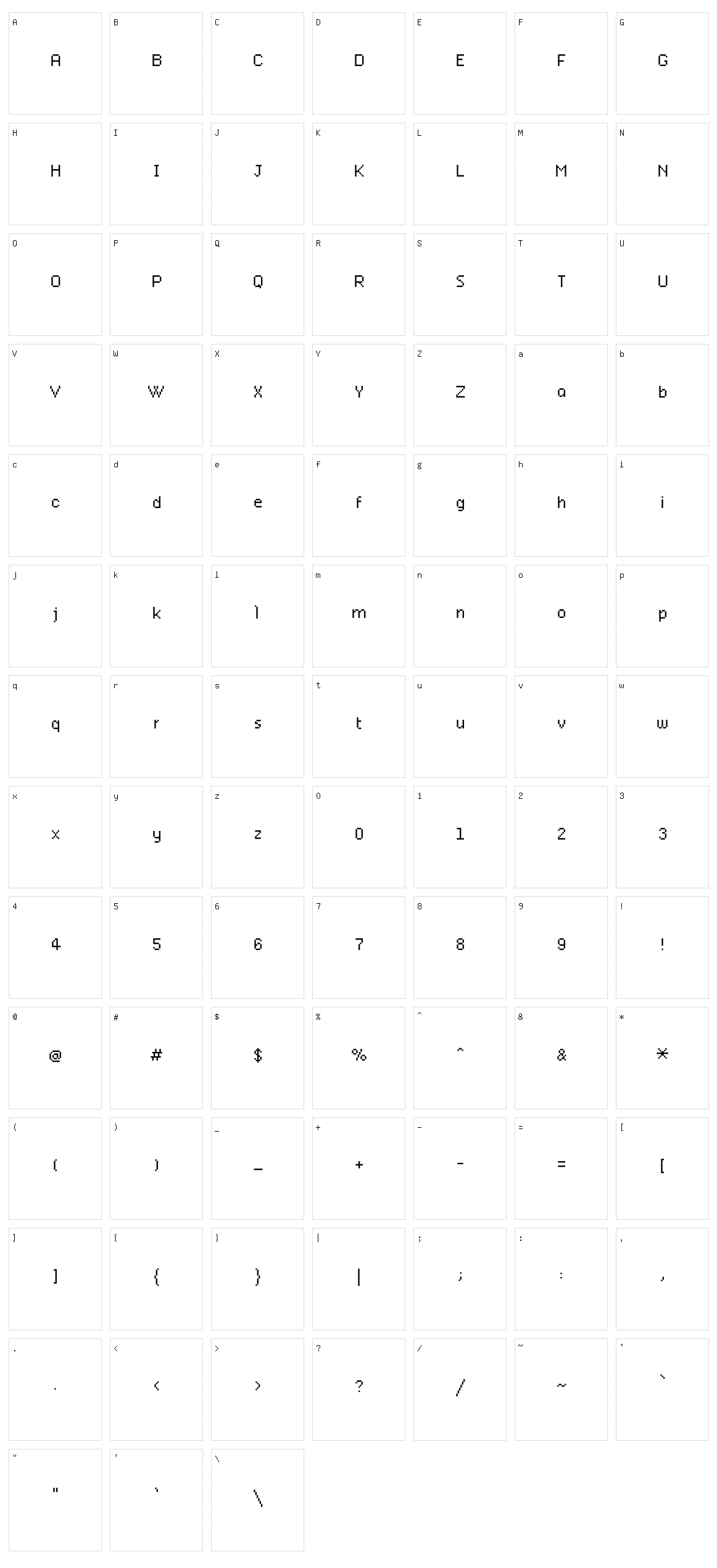 Cloude Character Set